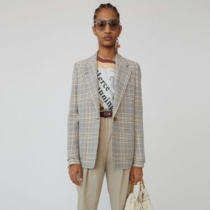 Acne Studio Grey/Beige oversized blazer